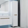 купить Шкаф-пенал Bayro Positano с корзиной 420x1900 правый, белый мат в Кишинёве 