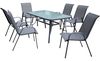 cumpără Mobilier pentru grădină Hydro S Set masă dreptunghiulară cu 6 scaune + umbrelă, metal/textilen în Chișinău 