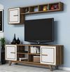 купить Стенка Trendy Ayla, Nuc, Alb 160x56x35cm в Кишинёве 