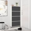 купить Полка для обуви Mobildor-Lux Leo Slim 90x16x164H cm White/Anthracite в Кишинёве 