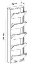 купить Полка для обуви Trendy Locking 5 Piece Metal-White, 50x169x15cm в Кишинёве 