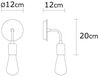 cumpără Candelabru de perete Trendy Lampa de perete Harput-N-1325 12x20x12cm în Chișinău 