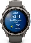 купить Смарт часы Garmin Fenix 9, 47mm, Bare Ti, Pebble Gray Band (010-04762-01) в Кишинёве 