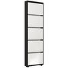 купить Полка для обуви Mobildor-Lux Leo Slim 80x16x203H cm Anthracite/White в Кишинёве 