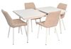 купить Комплект стол и стулья Evelin di Costacurta стол DT-433-3Wh + 4 стула YTC-055Wh Light beige в Кишинёве 
