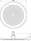 купить Верхний душ Ravak Palarie dus rotunda 250mm graphite 980.20GB (X07P699) в Кишинёве 