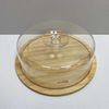 cumpără Tavă de bucătărie EuroGold 7016102488 Platou din bambus cu capac din plastic, 28.5x28.5x0.8cm în Chișinău 