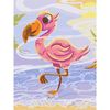 cumpără Tablou pe numere BrushMe KBS0143FC 30x40 сm (fără cutie) Flamingo drăguț în Chișinău 