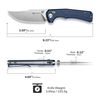 купить Нож походный Sencut S25001A-2 Slybolt, mâner Canvas Micarta albastru, Crossbar Lock в Кишинёве 