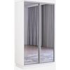 купить Шкаф Mobildor-Lux Раздвижные зеркальные двери Fox (110x60x240 см, высота) Белые в Кишинёве 