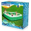 Piscină gonflabilă pentru copii 231x231x51cm TROPICAL PARADISE cu scaun și suport pentru pahare, 282L, 6+