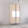 cumpără Dulap Mobildor-Lux Aron-S 1.0m-1.8m uși glisante din PAL orizontal (100x60x230H cm) Anthracite în Chișinău 