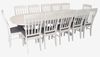 купить Комплект стол и стулья Evelin di Costacurta стол HV-33V White + 12 стульев Wenyi White/NV-10WP Grey в Кишинёве 
