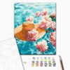 cumpără Tablou pe numere BrushMe RBS54087FC 30x40cm (fără cutie) Peonii de apă în Chișinău 