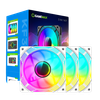 PC Case Fan GAMEMAX FN12A-C8I-W, 120mm, ARGB, 31.21dB, 44.35 CFM, 800-1600RPM, Hydro Bearing, White 