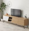 cumpără Comodă TV Trendy Fiona, Stejar, Alb 180x48x35cm în Chișinău 