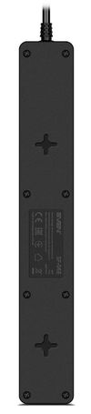 cumpără Filtru electric Sven SF-06E, 6 Sockets, Children protection, Non-Flammable, 5.0m, Black în Chișinău 