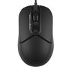 Mouse A4Tech FM12S Silent, Optical, 1000 dpi, 3 buttons, Ambidextrous, 4-Way Wheel, Black, USB 
