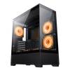 Case ATX GAMEMAX VISTA AB, w/o PSU, 0.6mm, 6x120mm ARGB fans, Dual TG, USB3.0, Type-C, Black 