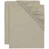 cumpără Lenjerie de pat pentru copii Jollein 2511-507-67058 Cearsaf cu elastic Jersey Olive Green, 120x60cm, 2buc în Chișinău 
