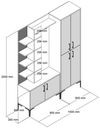 cumpără Mobilă pentru antreu Trendy Viyana DA, Nuc, Alb 150x200x35cm (GTR001366) în Chișinău 