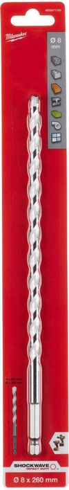 cumpără Burghiu Milwaukee 4932471105 Hex 1/4", ø8x260mm, multimaterial cu coada în Chișinău 