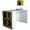 cumpără Masă de birou Trendy Cutie, alb, galben 120x75x65cm în Chișinău 