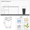купить Цветочный горшок Lechuza Cubico Cottage 30, Mocha в Кишинёве 