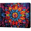 cumpără Tablou pe numere BrushMe RMGB022FC 30x40сm (pânză neagră/fără cutie) Mandala florală în Chișinău 