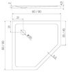 купить Душевой поддон New Trendy Mild Stone Pentagonal,white 90x90x4,5 B-0540 в Кишинёве 