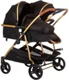 купить Детская коляска Chipolino Kbds02401og Duo Smart Obsidian / Gold в Кишинёве 