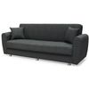 купить Диван Trendy Manes, extensibila cu lada de depozitare, 215x80x80cm, Gri inchis в Кишинёве 