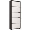 купить Полка для обуви Mobildor-Lux Leo 70x27x203H cm Anthracite/White в Кишинёве 