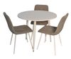 купить Комплект стол и стулья Evelin di Costacurta стол DT-404-5Wh + 3 стула YTC-080Wh Grey в Кишинёве 