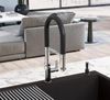 купить Смеситель кухонный Helika-AquaSanita 7003-G COLOS Gold+black silicon hose в Кишинёве 