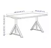 купить Офисный стол Ikea Idasen 120x70 (Negru/Gri Inchis) в Кишинёве 