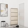купить Полка для обуви Mobildor-Lux Leo Slim 90x16x164H cm Sonoma в Кишинёве 