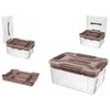 cumpără Cutie depozitare Бытпласт 51924 Organizator cu capac cu cleme Grand box 15l, 39x29x18cm în Chișinău 