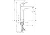 Focus Смеситель для раковины 190, однорычажный, со сливным гарнитуром