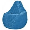 купить Кресло-мешок BeanBag BM6137, Кресло Груша из велюра Maserrati "Romb", XL, голубой в Кишинёве 