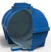 cumpără Duș de vară Uniplast 37255 Rezervor apa 350 L orizontal, oval (albastru) cu stut D. 1/2" 110x77x80 cm în Chișinău 
