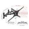 Wall Mount Barkan ''BM464L'' Black 13"-90" Full Motion, max.60kg, VESA mm: up to 600x400mm 