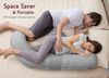 купить Подушка для мам Momcozy PP006-GR00NB-C Perna pentru maternitate in forma F Air Layer Grey в Кишинёве 
