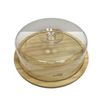 cumpără Tavă de bucătărie EuroGold 7016102488 Platou din bambus cu capac din plastic, 28.5x28.5x0.8cm în Chișinău 