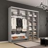 cumpără Dulap Mobildor-Lux Compact uși glisante Oglindă + PAL (230x45x230H cm) Grey în Chișinău 