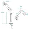 купить Arctic X1-3D Desk Mount Gas Spring Monitor Arm for 1 monitor, up to 43", +/-15° tilt; 180° swivel; 360° rotate, Lift 207-525mm, VESA: 75x75, 100x100, Table thickness 20-55mm, Max load capacity 10Kg, AEMNT00062A (suport de masa pentru monitoare) в Кишинёве 