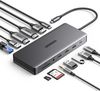 купить Переходник для IT Ugreen 15978 HUB 13in1 USB-C to 2*HDMI(4K@60Hz)+DP+2*USB-A3.2+USB-C3.2+2*USB-A3.0+SD/TF+GigabitRJ45+3.5mm+PD(100W), CM681, Space Gray в Кишинёве 