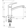 Focus M41 Кухонный смеситель однорычажный, 160, 1jet