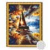 купить Картина по номерам Art Gallery GA79975 Mozaic cu diamante 40x50cm Iaht la apus в Кишинёве 