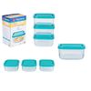 купить Контейнер для хранения пищи Promstore 24976 Set de 3 recipiente Frigoverre Baby cu capac, 0.5L, 13x10cm, sticla, transparent в Кишинёве 